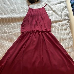 Francesca’s Miami flawless dress in maroon color